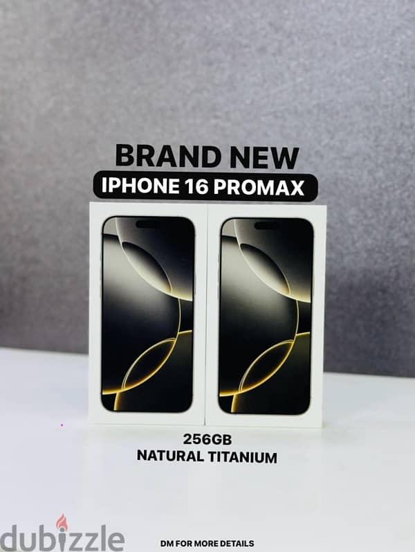 16 promax 256 natural titanium brand new 0