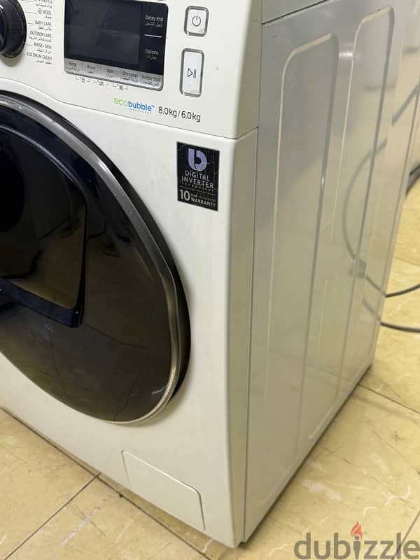 samsung 8/6kg washing machine for sale in good condition 1