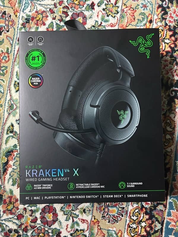 Razer Kraken V4 X  RGB Gaming Headset Unused Perfect Condition 1