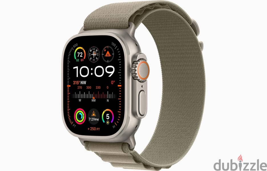 APPLE WATCH ULTRA 2 49MM GPS + CELLULAR TITANIUM CASE WITH OLIVE ALPIN 0