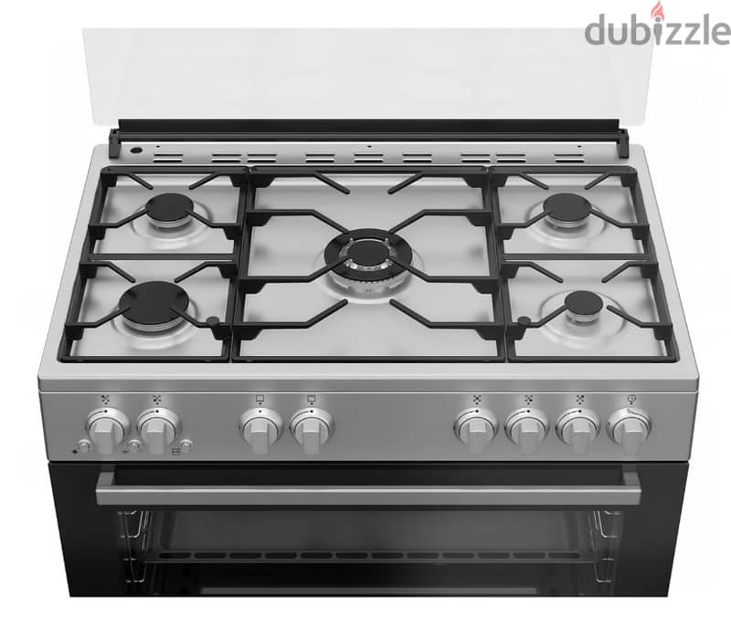 Beko 5 Burner Cooking Range, 90x60 cm, Stainless steel, GG15123GXNS 1