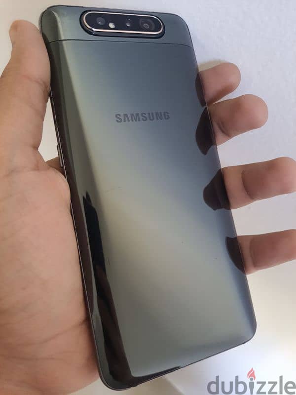 samsung A80 storage 128gb ram 8 silver black colour 9