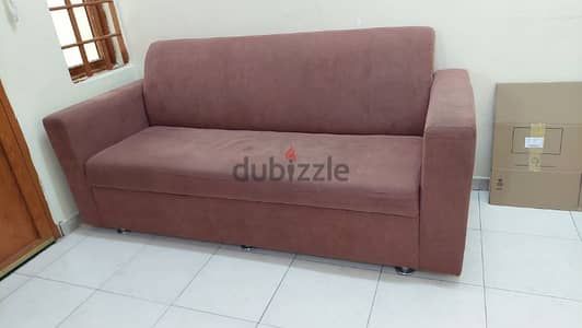 For sale, 3 seater Sofa and 1 seater, Metal coat with Bed,)