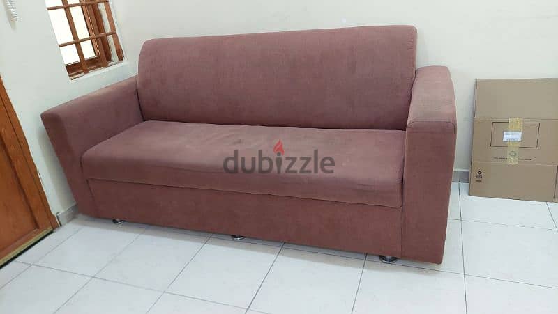 For sale, 3 seater Sofa and 1 seater, Metal coat with Bed,) 0