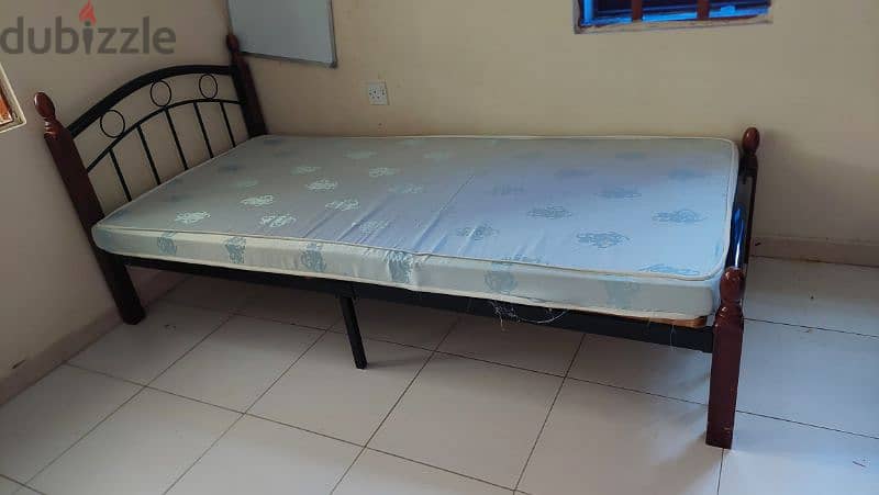 For sale, 3 seater Sofa and 1 seater, Metal coat with Bed,) 2