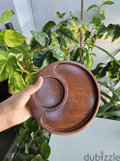 Meranti wood individual serving tray