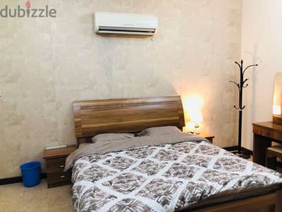 fully furnished 1BHK flat for rent al Ghubra nearby 18th Nov street