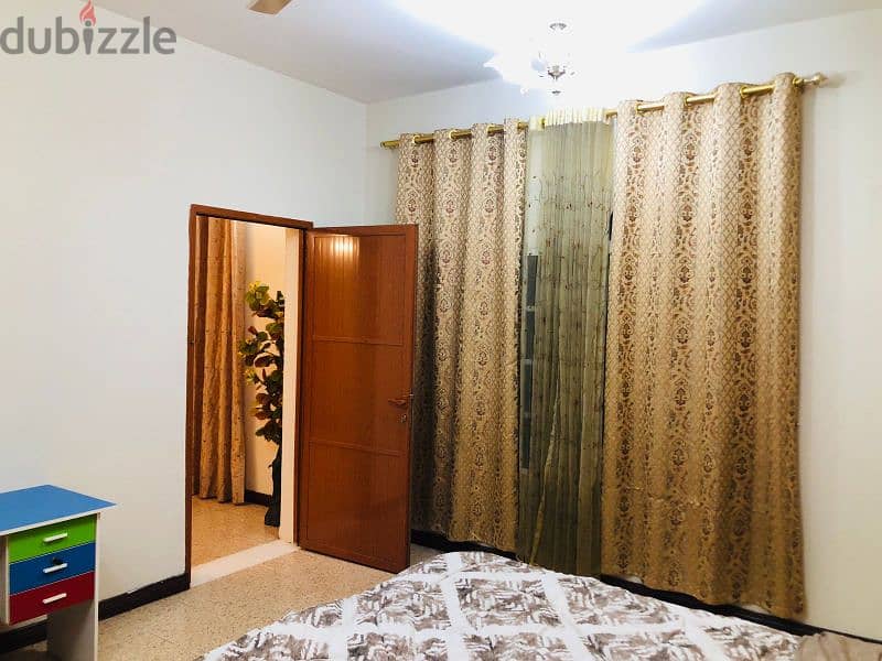 fully furnished 1BHK flat for rent al Ghubra nearby 18th Nov street 2