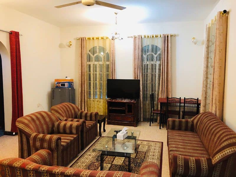 fully furnished 1BHK flat for rent al Ghubra nearby 18th Nov street 3