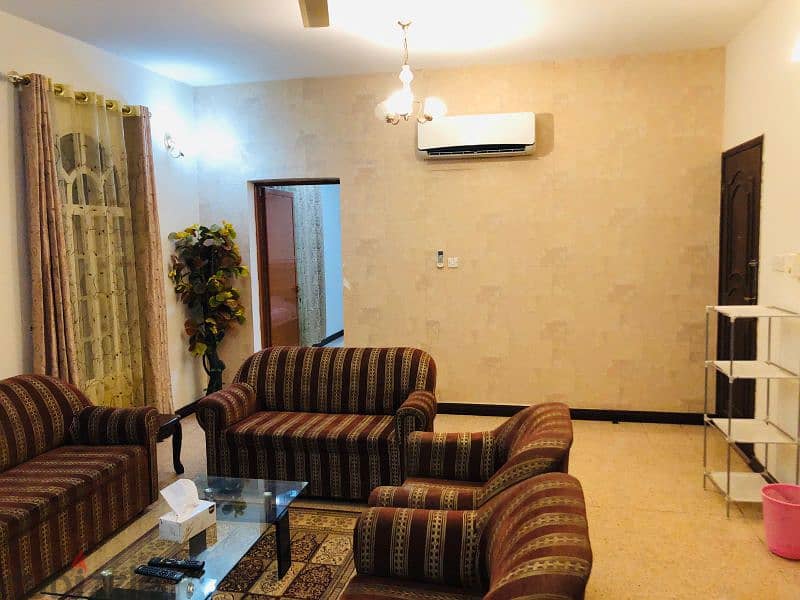 fully furnished 1BHK flat for rent al Ghubra nearby 18th Nov street 5