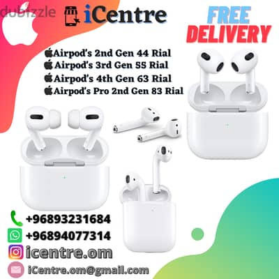 Apple AirPod's Model's Available Come’s with One Year Apple warranty.