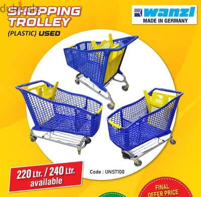 High quality  used supermarket trolley, MADE IN GERMANY.