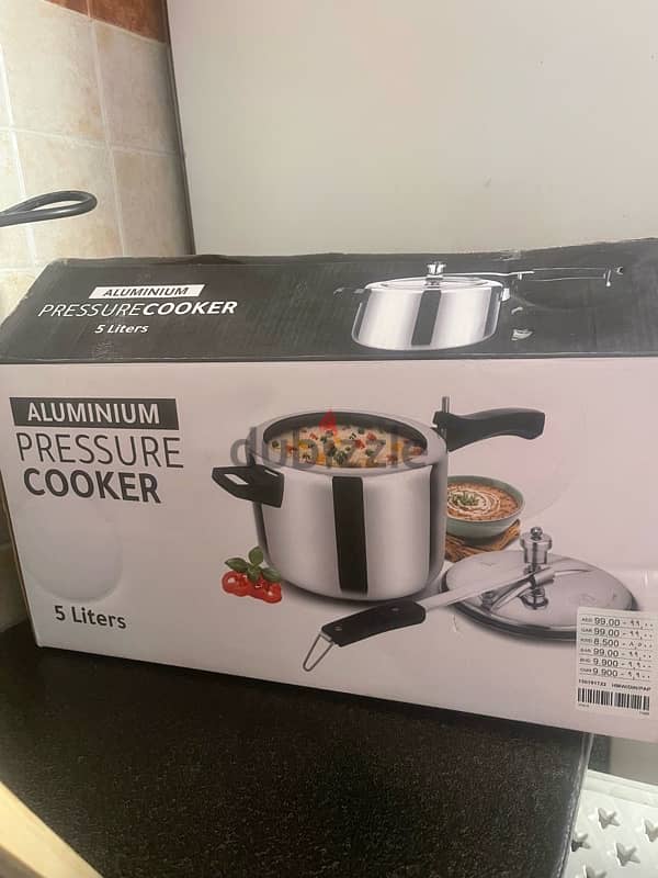 brand new packed aluminium pressure cooker 5 litres 2