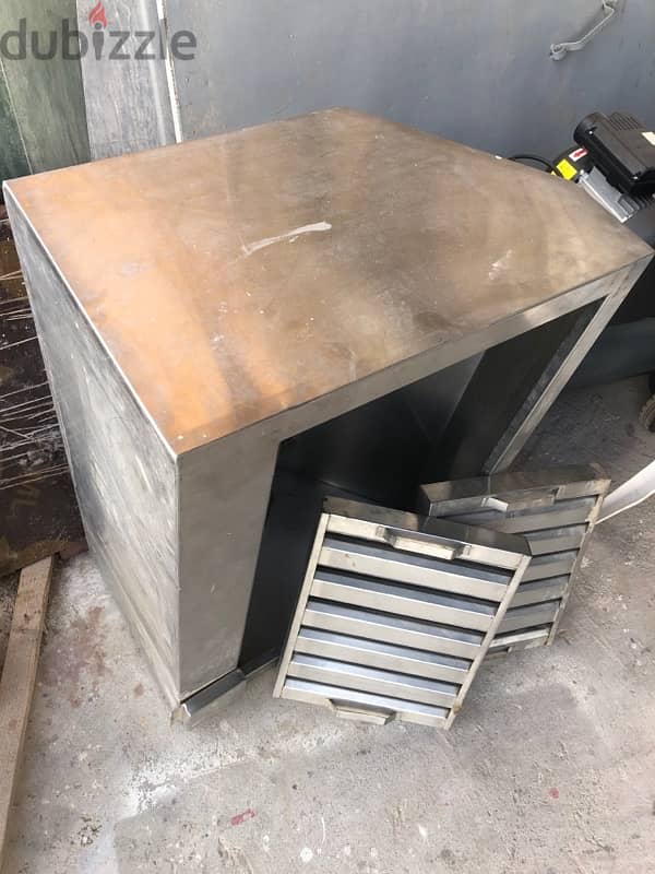 Stainless steel kitchen hood with filter 1