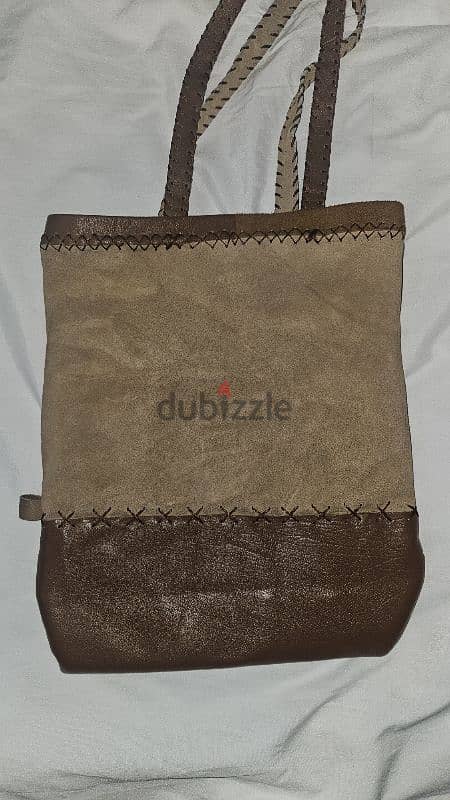 Genuine leather bag hand-stitching 1