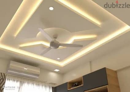 Gypsum Paint And Ceiling Work.