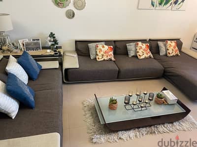 Sofa set with table and mat