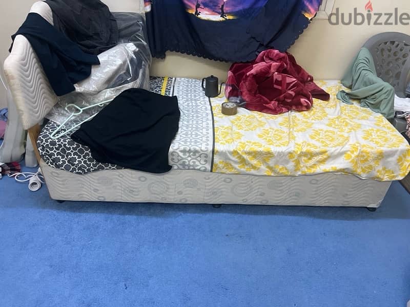 Single Bed with Matress and Cupboard 1