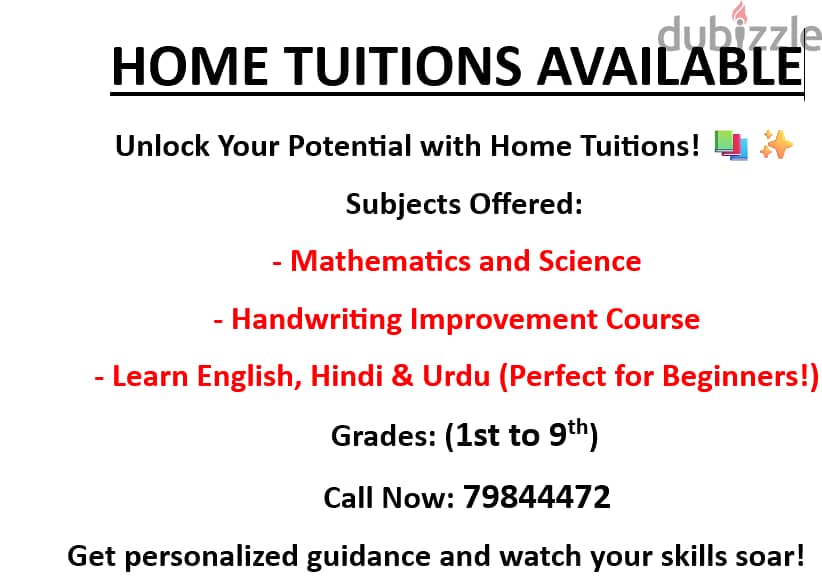 HOME TUITIONS AVAILABLE 0