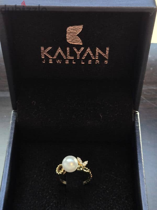 Pearl & Diamond Gold ring from Kalyan Jewellers. Not wear even once. 0