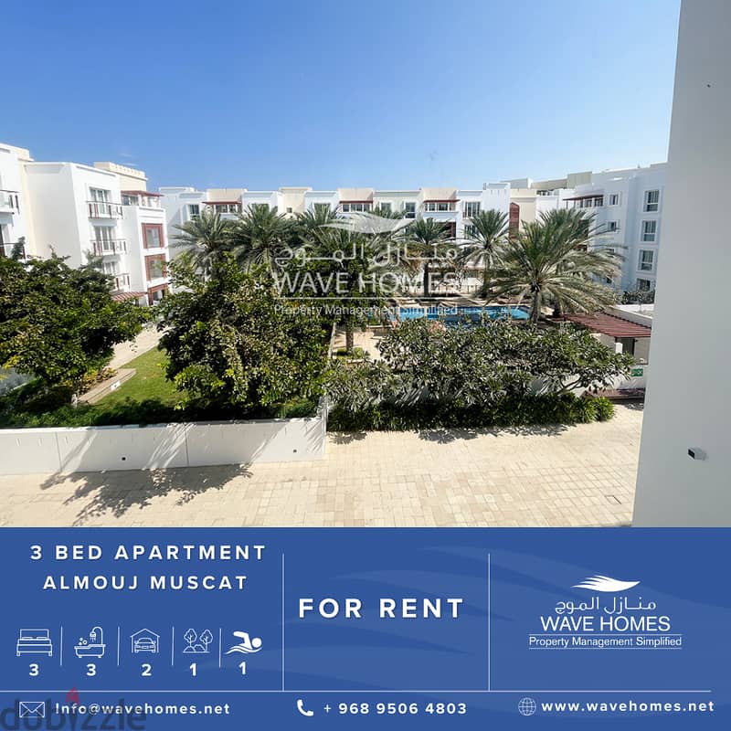 3 Bedrooms Apartment For Rent in Almouj Muscat 0