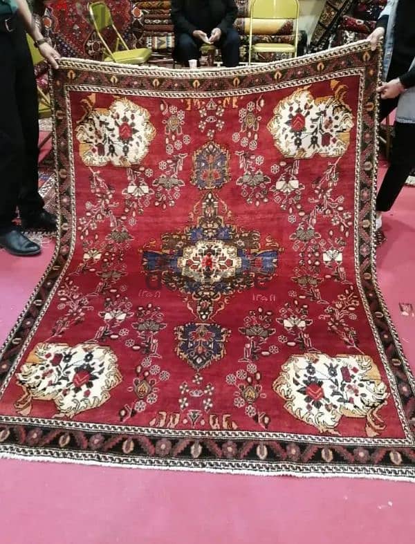 antique Persian carpet ( Date 1358 ) 0