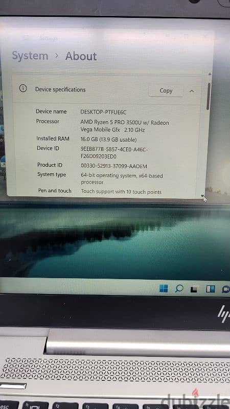 HP 745G6 Ryzen 5 3500U Touchscreen 16gb 6