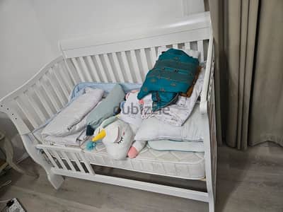 wooden baby cot