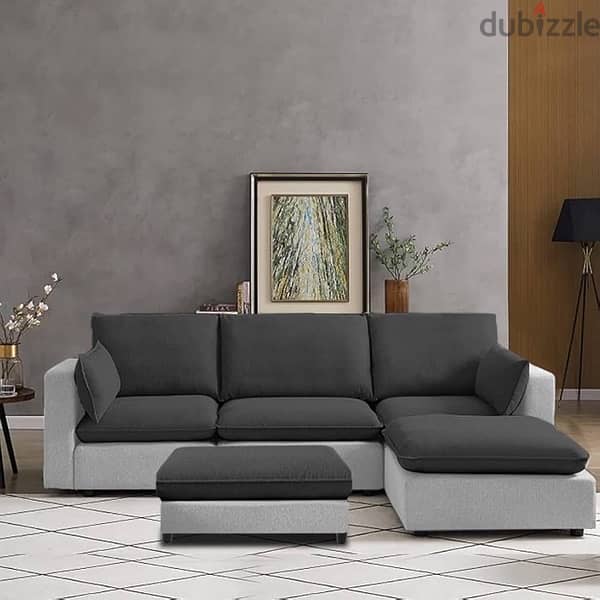 l  shape sofa with bad 3