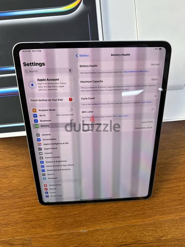 Ipad Pro 13 inch M4 256GB 10 months warranty remaining 3