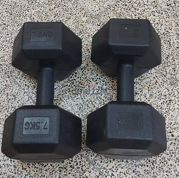 Dumbbells pair of 7.5Kg 0