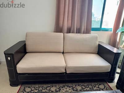 Wooden sofa set + Center table for sale