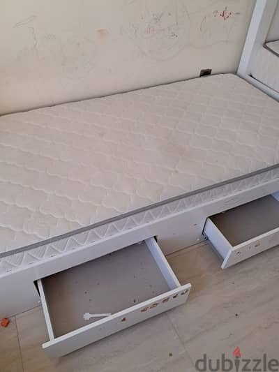 bed with mattress