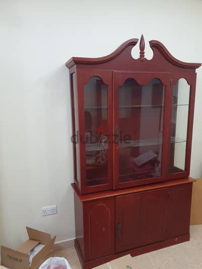 Wooden cupboard showcase decoration piece