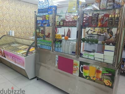 good running ice cream shop ruwi for rent