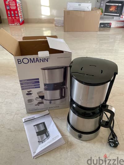 Bomann coffee machine with thermos flask for 8-10 cups of coffee