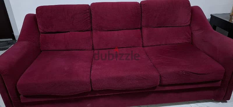 single sofa + single sofa + 3 seater sofa + carpet + curtains (6 pease 6