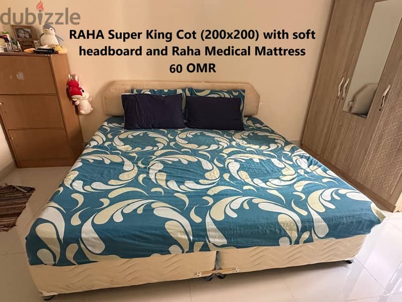 200x 200 cm RAHA Bed and RAHA medical mattress with 5 years warranty 0