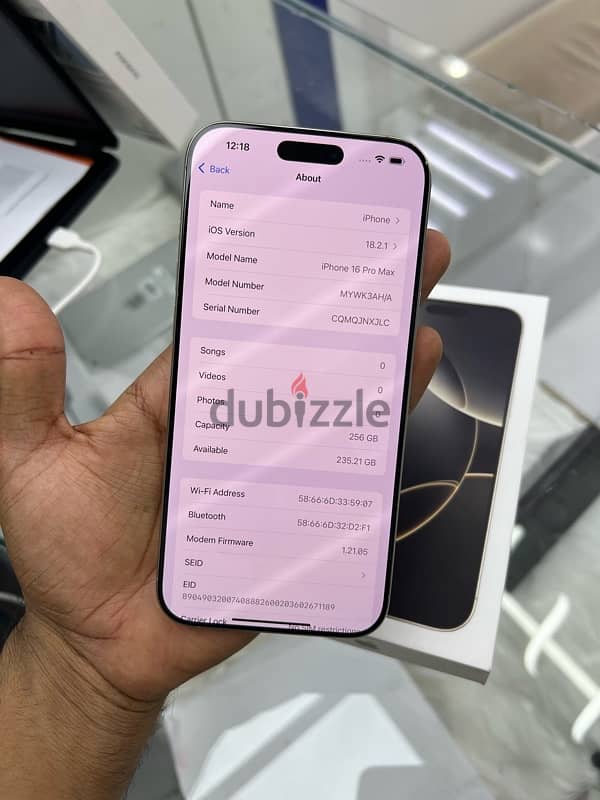 iPhone 16 pro Max 256GB Natural Titanium 1