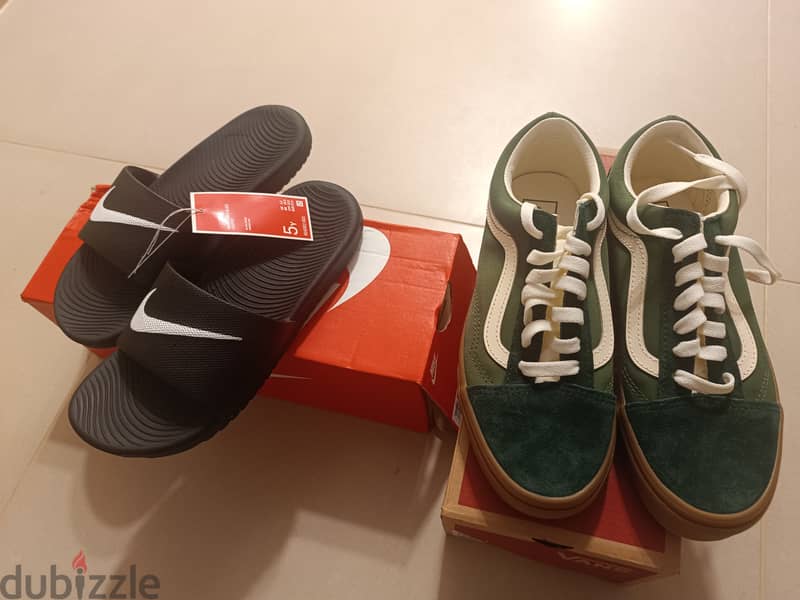 Nike sandal size 37.5 eur size and vans green gum sole size 37 eur 2