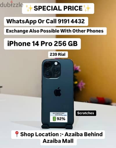 iphone 14 pro on special price (scratches )