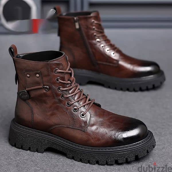 Men's Retro Breathable High-top Martin Boots 1