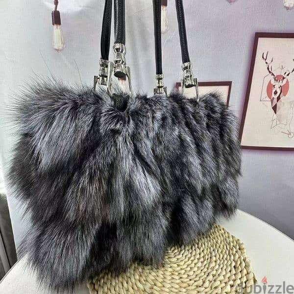 Women's Korean-style One-shoulder Crossbody Fox Fur Bag 2