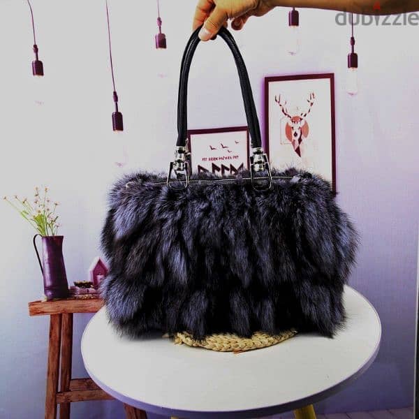 Women's Korean-style One-shoulder Crossbody Fox Fur Bag 3