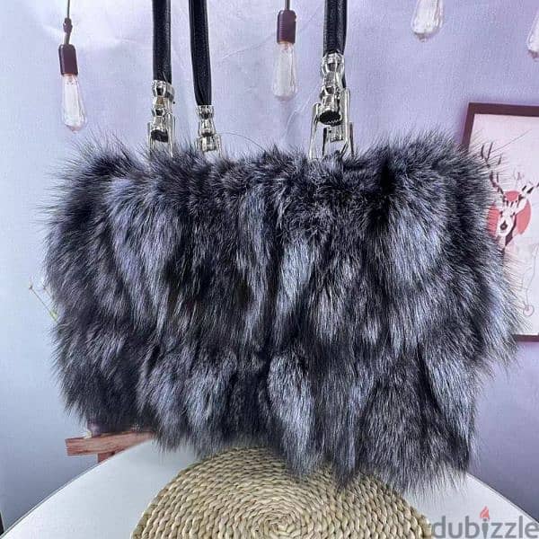 Women's Korean-style One-shoulder Crossbody Fox Fur Bag 5