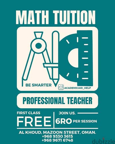 Private Math Tuition for all Grades – First Class FREE!