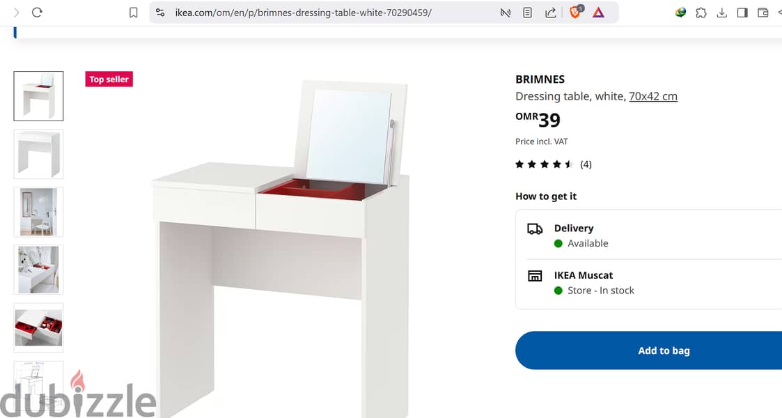 IKEA White Dressing Table – Stylish and Compact 6