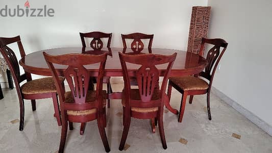 dining table  with six chairs