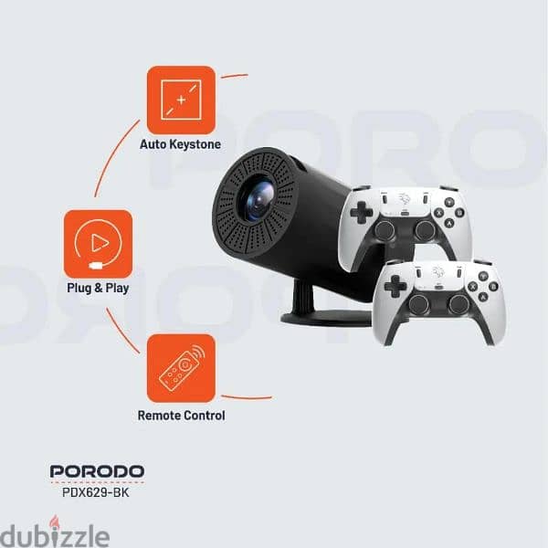 Porodo Gaming Projector with Controllers - Black 4