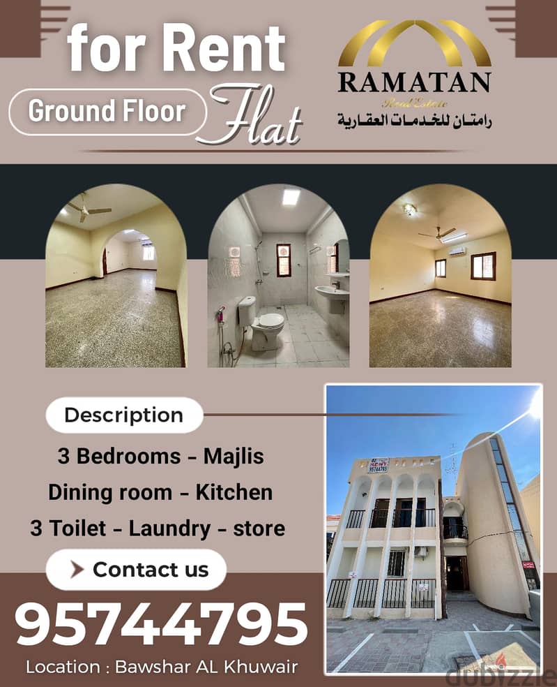 BANNER 02 - 3BHK GROUNDFLOOR FLAT IN KHUWAIR 0